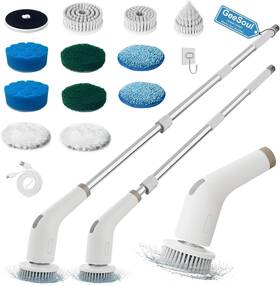 -ca 313047143136 Electric Spin Scrubber 13 In 1 Cleaning Brush Large Power With 2 Adju