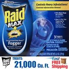 12565 Raid Max Concentrated Deep Reach Fogger Pack Treats 046500815652