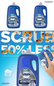 80340586 2 Dawn Platinum Dishwashing Liquid Dish Soap Refreshing Rain 90 Oz