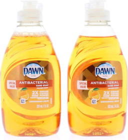 2 Pk. Dawn Ultra Antibacterial Orange Scent Dishwashing Liquid 7oz. 14