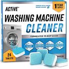 24 Pack Washing Machine Tablets Cleaner Descaler Deep Cleaning Drum Laundry Tab