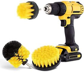 3 Pack Drill Brush Set Power Scrubber Cleaning Extended Long