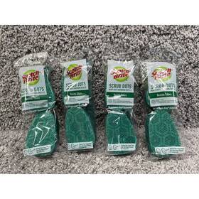488-2-7 3m Scotch Brite Scrub Dots Heavy Duty Sponge Refill 1.65 In 4 Pack Bundle Set