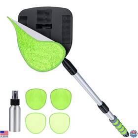 B0dmjk3v5r 3m 360 Rotating Windshield Cleaner Tool With Extendable Handle And 4 Microfiber Pads