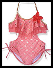 47j002-mul-5 Little Big Girls Mermaid Swimsuit Coral Free Shipping 888393180611