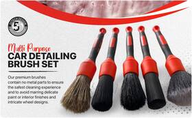 55-brb5 55tech 5pack Car Detailing Brush Set Soft To Firm Brushes For Auto Cleaning &