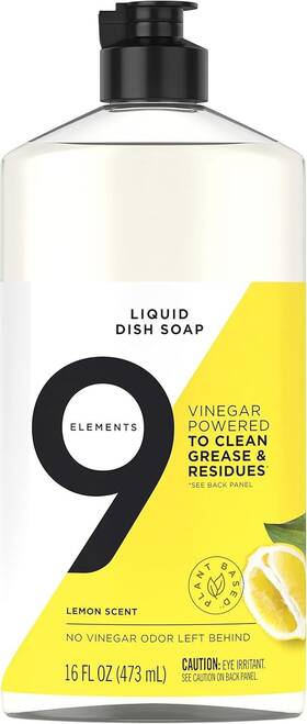 91617506 9 Elements Liquid Dish Soap Lemon Scent 16 Ounces