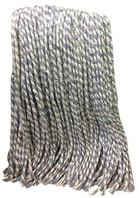 01303-ts Abco Products 4 Ply Natural Yarn Cotton Mop Head Cut End Blue/white Green Seal Certified 20 Oz