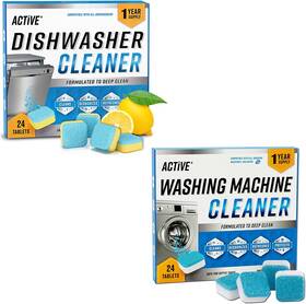 Active 313112188178 Washing Machine Dishwasher Cleaner Tablets 48ct Deep Clean Combo