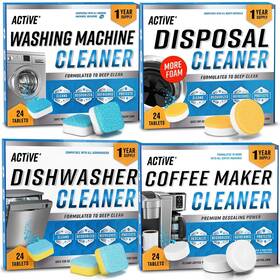 Active 850051993253 Washer Dishwasher Disposal And Coffee Cleaner Tablets - 96 Tabs Includes Wash Inch