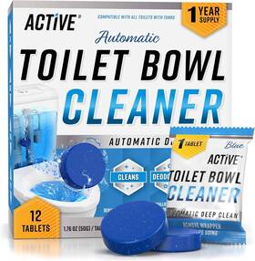 Active 860009478978 Automatic Toilet Bowl Cleaner Tablets Blue Gel Tank Cleaners S