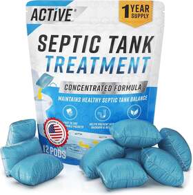 Active-septic-12 Active Septic Tank System Treatment Pods - 12 Dissolving Packets Enzyme-producing Liv