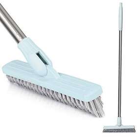 Affogato 193499779813 Floor Scrub Brush Bathroom Long Handle Bathtub Push Broom Shower Tile Grout S