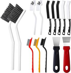 Agotglmi 762736824632 14pcs Crevice Cleaning Brush Set V Shape Grout Cleaner For Deep