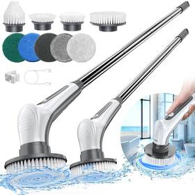 Ipx8 Airpher 762765013885 Electric Spin Scrubber 10 In 1 Cordless Cleaning Brush With 9 Replaceab