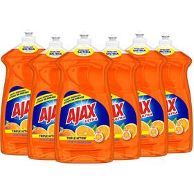 49860ct Ajax Triple Action Dish Liquid 52 Oz Orange Carton Of 6 Bottles