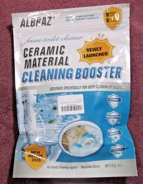 Albraz 978490120062 Foaming Toilet Cleaner Self-activating Powder Fights Stains Limescale