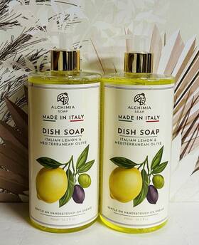 Alchimia 059016856349 2-pack Italian Lemon And Mediterranean Olive Dish Soap 25.3 Fl Oz Each
