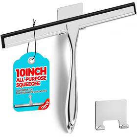 B0ddpmylh3 Alflod 10-inch Stainless Steel Shower Squeegee For Glass Tile Bathroom Car