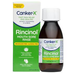 629233 Alliance Pharma Inc. Canker-x Rincinol Oral Rinse Mouthwash Quick Pain Relief From Canker Sores