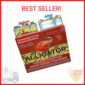Alligator Shock 672773656144 Septic Treatment Cleaner Safe Enzyme And Bacteria For Toilet Closet With Bio Ac