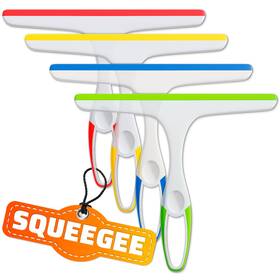 Alpenkok 313100589598 Silicone Squeegee For Shower Glass - 4pcs Hand 9.5 Inch