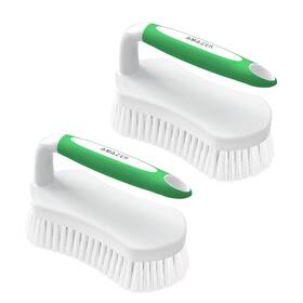 Amazer 699838438873 Scrub Brush For Cleaning Comfort Grip Shower Scrubber Stiff Bristles With Handle