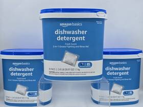 Amazon Basics 195515020350 Dishwasher Detergent Pacs Fresh Scent 170 3 X 85 Count Pods New