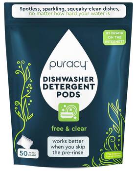 Put02 Amazonus/put02 Pdp50 Puracy Dishwasher Pods Natural Detergent Free And Clear Dish Tabs
