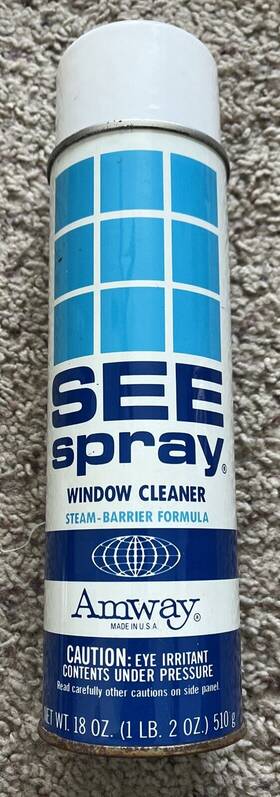 E-8116 Amway See Spray Glass Cleaner 18 Oz Can Still Sprays 95% Full