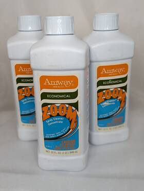 E-8264 Amway 3 Vintage Zoom Liquid Spray Cleaners Concentrate Full 1976 Usa