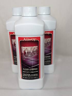E-9493 Amway Power Off Floor Stripper Cleaner Heavy Duty 1 Liter Discontinued Lot Of 3