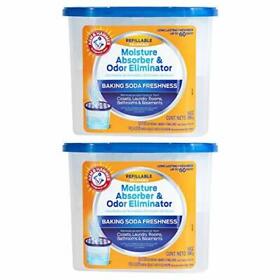 Arm And Hammer Ah Refillable Tub 2-14 Oz Moisture Absorber 2 Count White Blue
