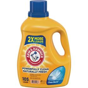 Arm & Hammer 033200002666 And 105 Oz. Clean Burst Dual He Liquid Laundry Detergent 266