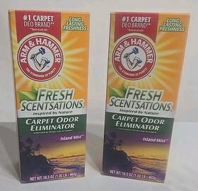 Arm & Hammer 033200016052 And Fresh Scentsations Carpet Odor Eliminator Island Mist Lot Of 2 New