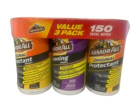 1426730 Armor All Ultimate Auto Interior Wipes Set 150 Count Cleaning And Protectant Combo