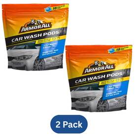 E303984800 Armor All Car Wash Pods 18 Ct 2 Pk Easy Auto Cleaning Powerful Foaming Formula