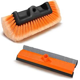 Car-046 Artipoly 12 Inch Car Wash Brush With Soft Bristle 10 2 In 1 Windshield Cleaner Squeegee