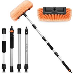 Car050 Artipoly 72 Inch Car Wash Brush With Long Handle Flow-thru Soft Bristle