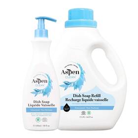 Fph-duc-001 Aspenclean Natural Dish Soap And Refill Unscented - 100 Organic Bab