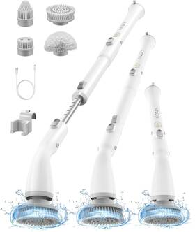 Haess15pwh-us Astroai Hicozy Electric Spin Scrubber Hs1 Cordless Shower For Cleaning With 4