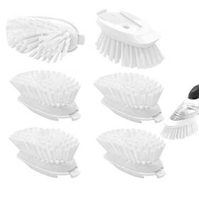 Augbeer 445039424411 Plastic Dish Brush Cleaning Soap Dispensing Head Replacement For Scrubber White