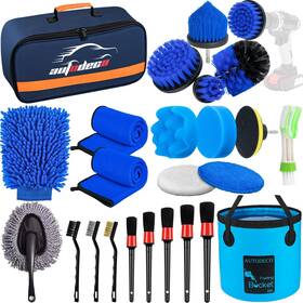 Autodeco 715748220312 24pcs Car Detailing Brush Set Kit Auto Drill C