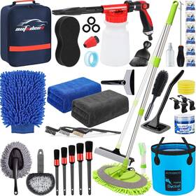 Autodeco 715748220589 42pcs Car Wash Detailing Kit Cleaning Set With Foam Gun Sprayer Long-h