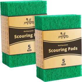 Avant Grub 195759007636 Green Sustainable 10 Pack Cleaning Scour Pads By . Powerful Stain Remover For Co