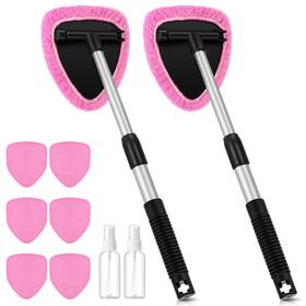 Le-baderke-3798 Baderke 10 Pcs Windshield Cleaner Tool Kit With Extendable Handle And Microfiber Bonnets