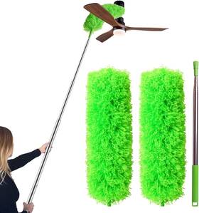 B0012 Bafezoze Ceiling Fan Cleaner Duster Extendable Long For High Ceilings Telescoping Tall