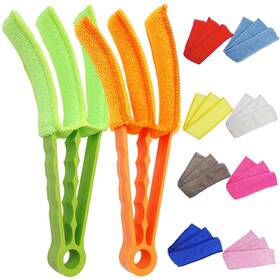 Baidoon 797427215031 2 Pack 3 Arms Blinds Duster With 10 Colors Microfiber Sleeves Window Blind Clean
