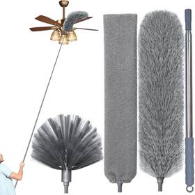 Baidoon 797430938538 100 Inch Microfiber Feather Dusters For Cleaning Cobweb Duster With Extension Po