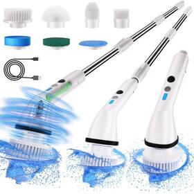Banbers 696952921373 100% Waterproof Electric Spin Scrubber Power Scrubbers For Cleaning With 7 Brush